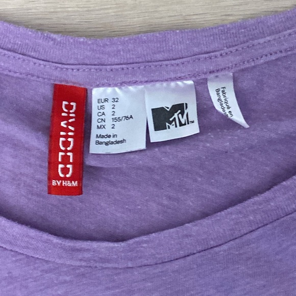 MTV Tee/Tank - Size 2 - H&M Divided - Picture 3 of 4